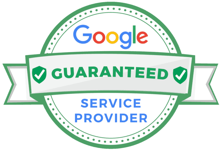 Google Guaranteed Service Provider certification badge with green circular seal and checkmarks